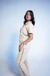 BEIGE LINE PREMIUM INTERLOCK T-SHIRT