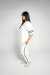 BEIGE LINE PREMIUM INTERLOCK TROUSER
