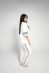 BEIGE LINE PREMIUM INTERLOCK TROUSER