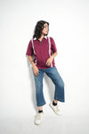 RETRO STRIPE HALF-ZIP POLO