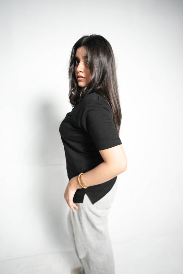 CORE QUARTER-ZIP TERRY POLO