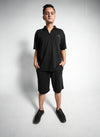 NOIR ZIP POLO SET