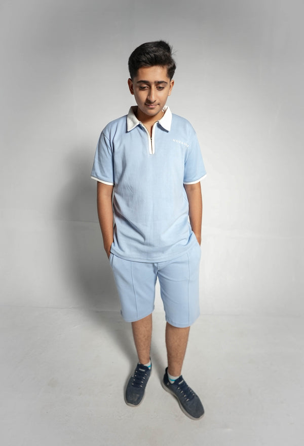 CLOUD BLUE HERITAGE POLO SET