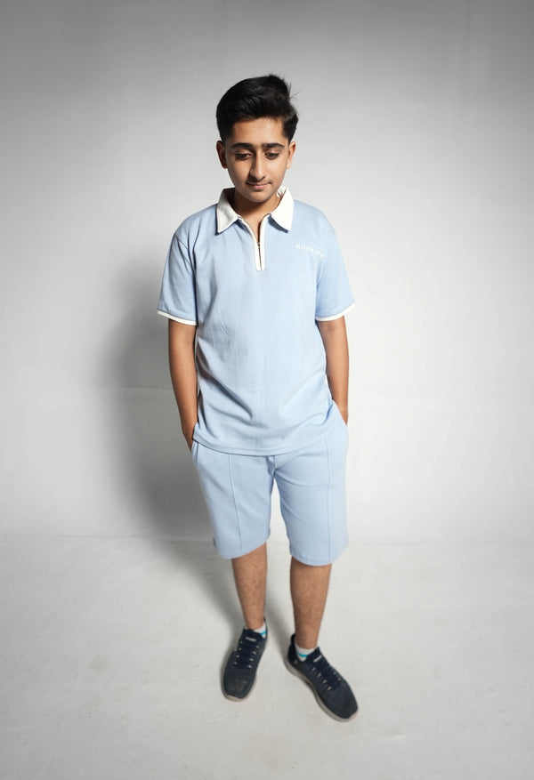 CLOUD BLUE HERITAGE POLO SET