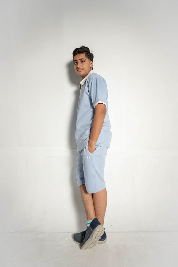 CLOUD BLUE HERITAGE POLO SET