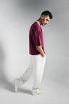 BURGUNDY CONTRAST PREMIUM CO-ORD SET