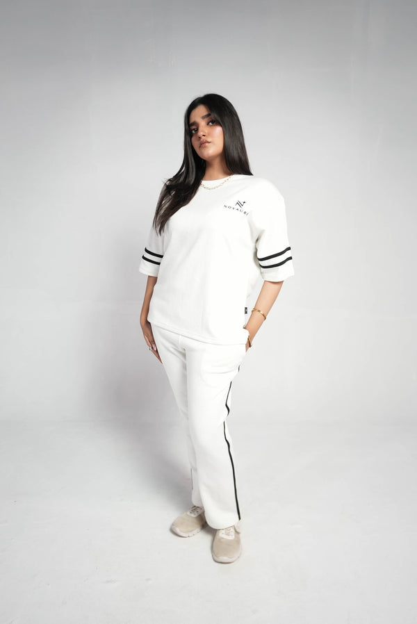 BEIGE LINE PREMIUM INTERLOCK TROUSER