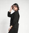 Noir Luxe Button-Front Shirt