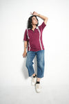 RETRO STRIPE HALF-ZIP POLO