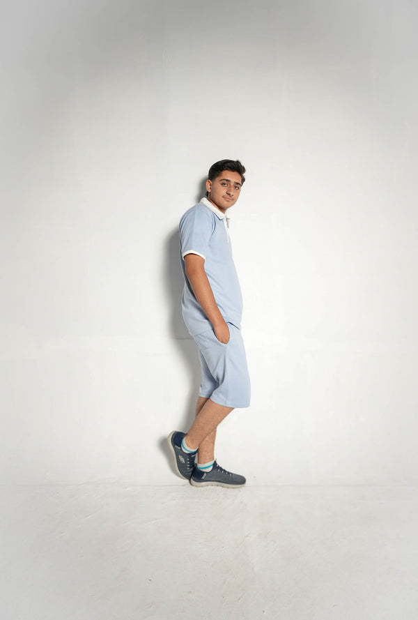CLOUD BLUE HERITAGE POLO SET