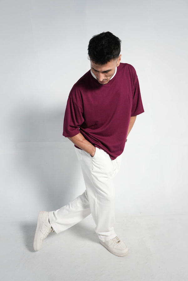 BURGUNDY CONTRAST PREMIUM CO-ORD SET