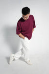 BURGUNDY CONTRAST PREMIUM CO-ORD SET