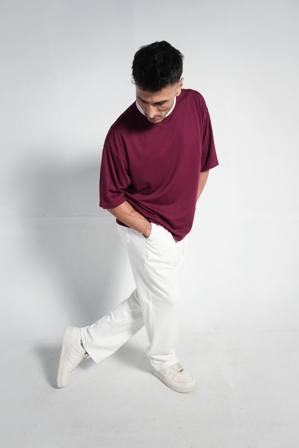 BURGUNDY CONTRAST PREMIUM CO-ORD SET
