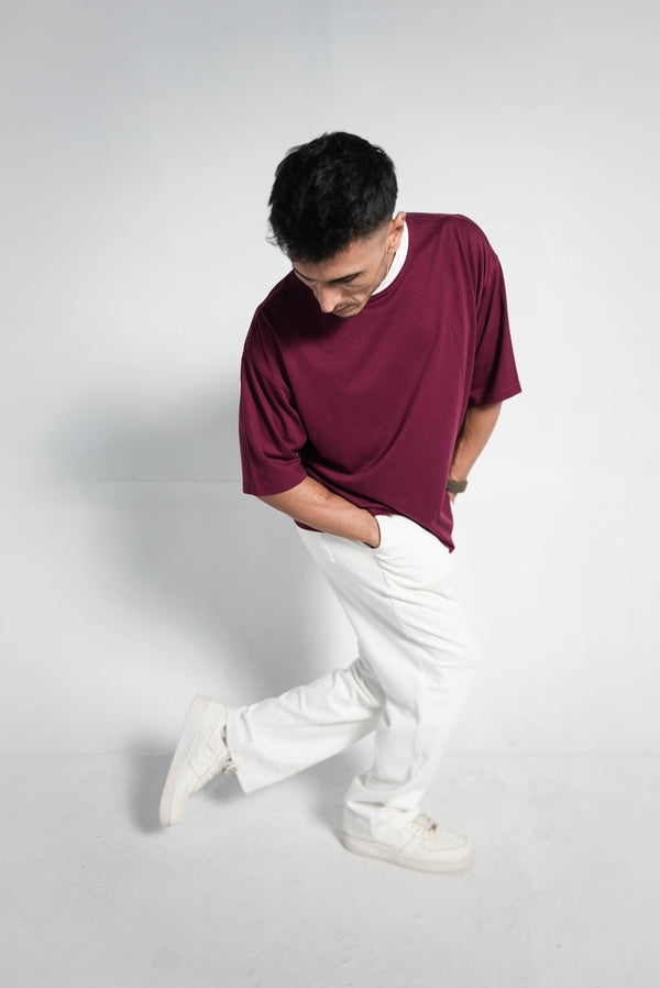 BURGUNDY CONTRAST PREMIUM CO-ORD SET