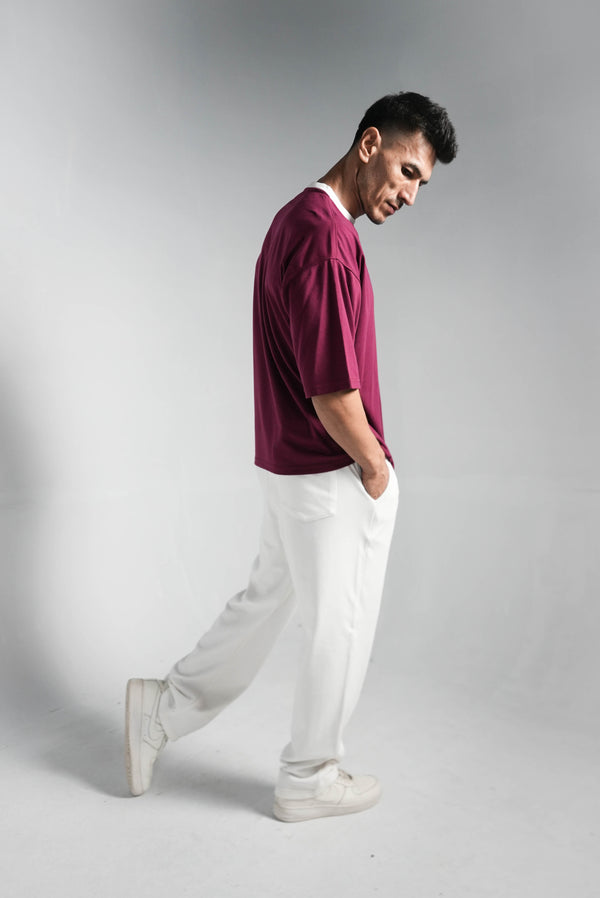 BURGUNDY CONTRAST PREMIUM CO-ORD SET