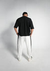 BLACK & WHITE ESSENTIAL SIDE STEP INTERLOCK TROUSER
