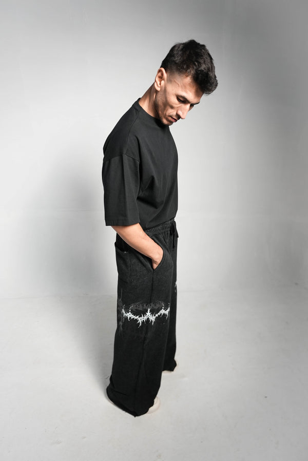SHADOW DISTRESS BAGGY PREMIUM TERRY TROUSER