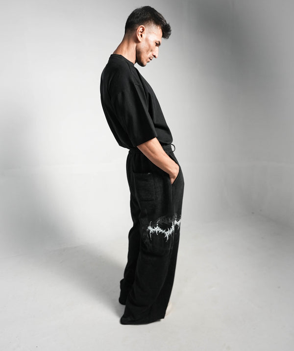 SHADOW DISTRESS BAGGY PREMIUM TERRY TROUSER