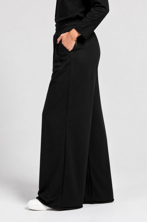 Noir Luxe Wide-Leg Trouser