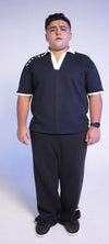 MIDNIGHT NAVY CONTRAST PREMIUM FRENCH TERRY TROUSER